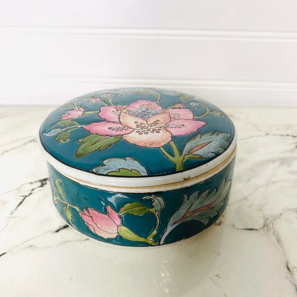 Vintage hand painted trinket dish